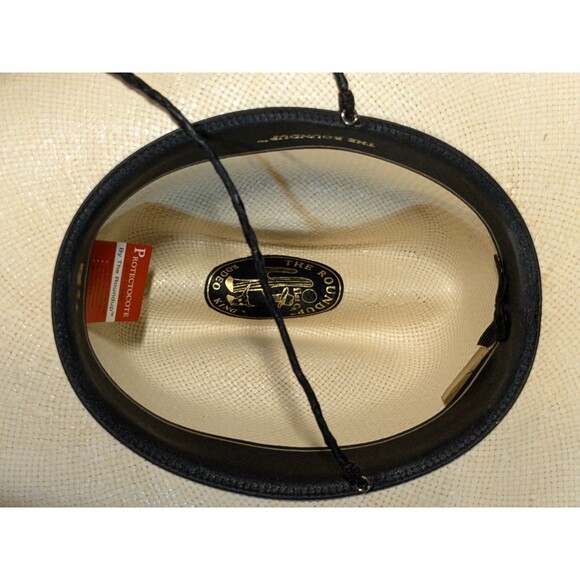 Roundup Rodeo King Long Oval Straw Cowboy hat size 7 - Picture 5 of 9